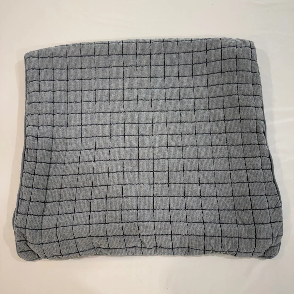 Boll‎ & Branch Heritage Quilted King Sham Blue 100% Organic Cotton | Coastal